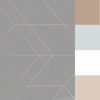 Graham & Brown Balance Grey & Rose Gold Wallpaper picture with the paint pallet that will fit to this wallpapers