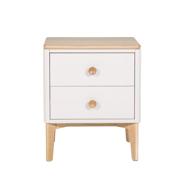Stylish American white oak bedside table - Baobab Collection