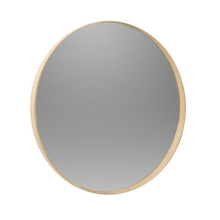 Round Wall Mirror - Natural Finish for Elegance