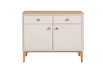 Small sideboard cabinet with grey finish