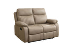 Brown Barkley 2 Seater Manual Recliner with lumbar support