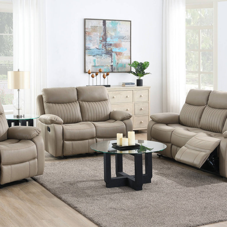 Barkley 3 Seater Sofa Manual Recliner Brown
