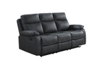 Elegant Barkley 3 Seater Manual Recliner Dark Grey with easy-to-use recliner feature