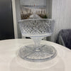 Modern serveware cake stand with a clear lid
