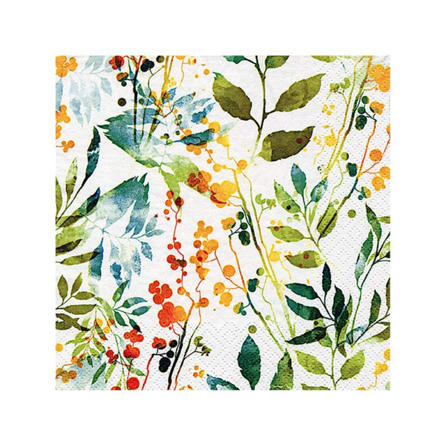 Paper Napkins Boho Leaves and Herbs