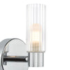 Contemporary ribbed glass wall lights for modern bathrooms