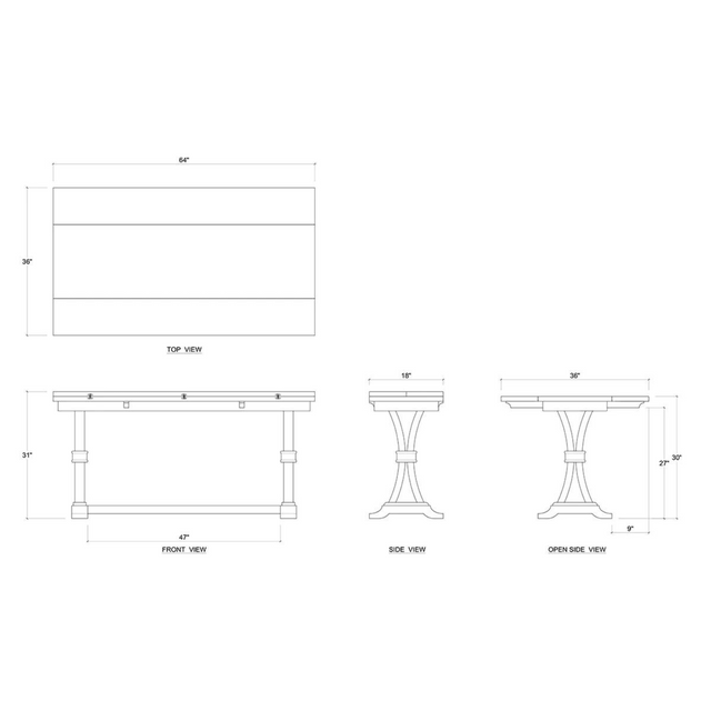 Bramble Archer Folding Console Table