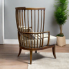 Handcrafted solid wood armchair for home decor