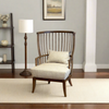 Stylish mahogany armchair for relaxation