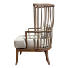 Elegant accent chair in mahogany finish