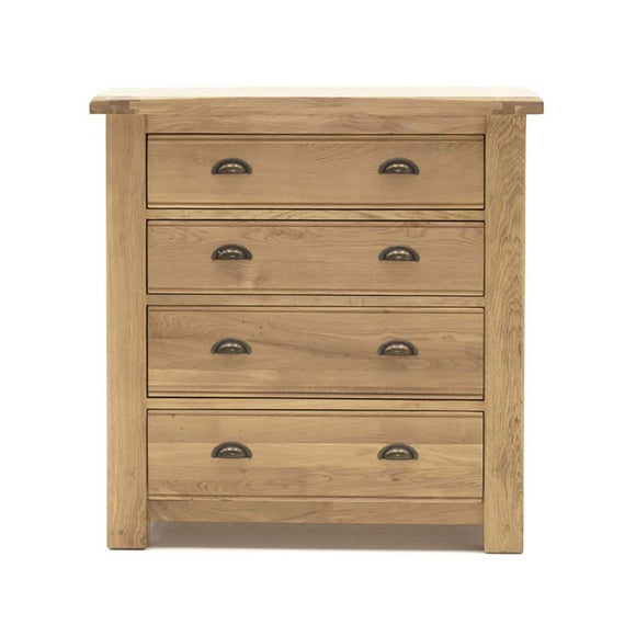 Elegant white oak chest of drawers for bedroom storage
