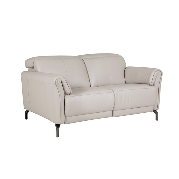 Sleek Cashmere 2 Seater Sofa with Black Chrome Leg.