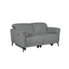 Sleek 2 seater grey leather sofa with electric recliner - Perfect for your living room.