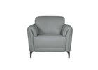 Premium Grey Leather Armchair - Comfortable Seating
