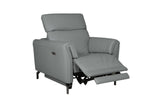 Grey Leather Power Recliner - Buy Now!