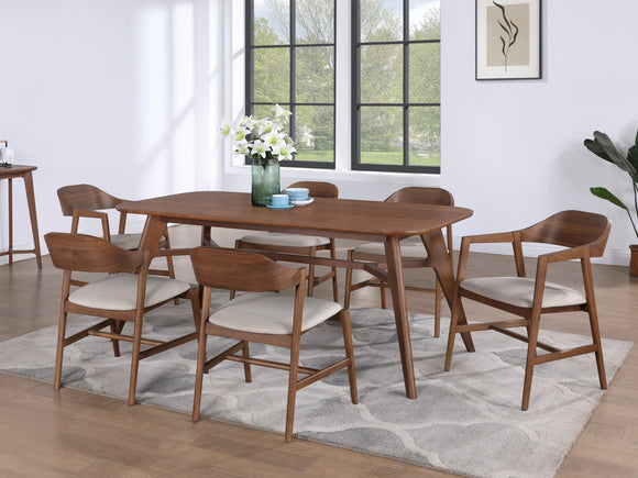 Elegant dining set Carrington Walnut Dining Set