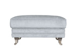 Modern Silver Footstool - Elegance and Utility Combined
