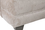 Contemporary Love Seat with Boucle Accents and Castor Legs