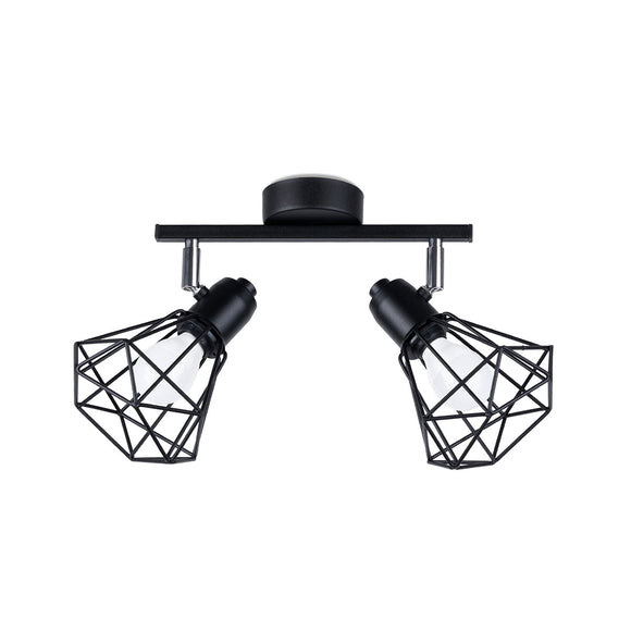 Modern industrial semi flush mount lighting Ceiling lamp ARTEMIS 2 black