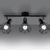 Industrial semi flush mount lighting Ceiling lamp ARTEMIS 3 black