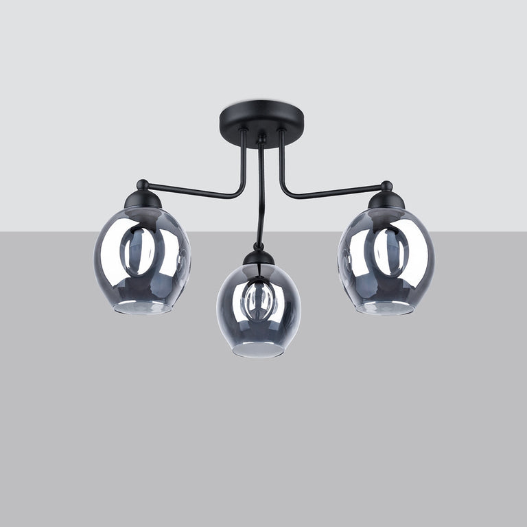 Sollux Lighting Ceiling Lamp FILLAN 3 Black