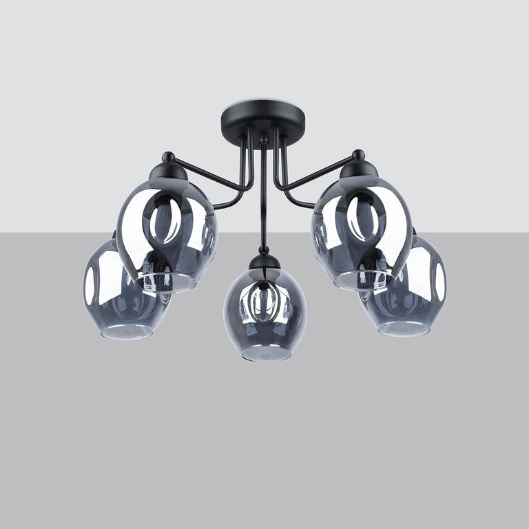 Sollux Lighting Ceililng Lamp FILLAN 5 Black