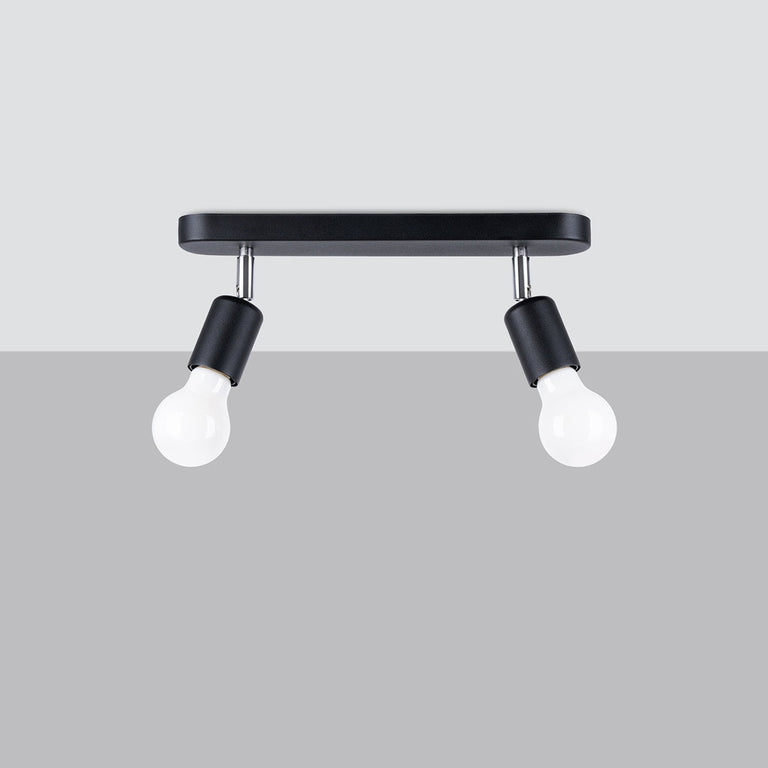 Sollux Lighting Ceiling Lamp FORNES 2 Black