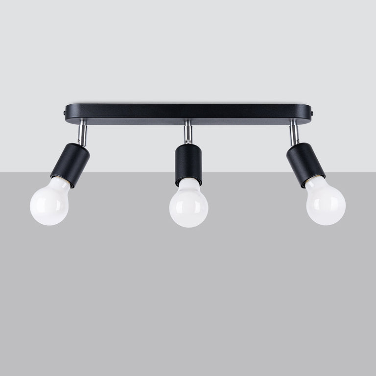 Sollux Lighting Ceiling Lamp FORNES 3 Black