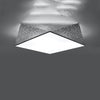 Sollux Lighting Ceiling Lamp HEXA 45 Silver elegant flush mount light