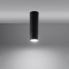 Cylindrical flush mount light Sollux Lighting Ceiling lamp LAGOS 20 black