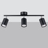 Modern ceiling lights with semi flush mount Sollux Lighting Ceiling lamp LEMMI 3 black
