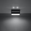 Aluminum flush mount ceiling light Sollux Lighting Ceiling lamp LOBO 2 black