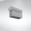 Rectangular flush mount light fixtures Sollux LightingCeiling lamp LOBO 2 grey