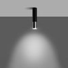 Sleek LOOPEZ ceiling lamp in black/chrome blend for modern minimalistic lighting
