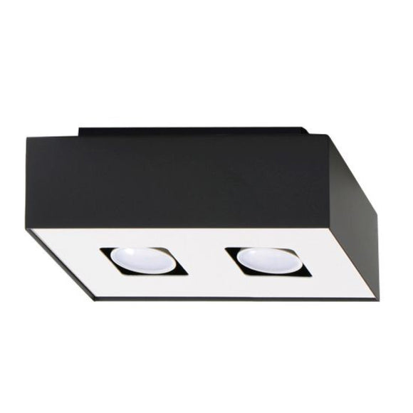 Minimalist Sollux Lighting Ceiling Lamp MONO 2 Black.