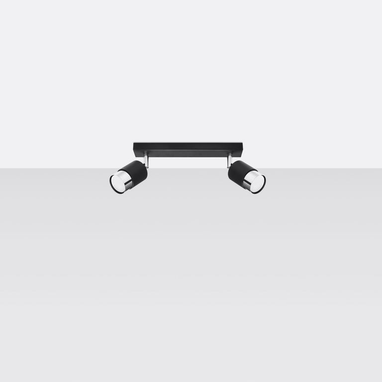Sollux Lighting Ceiling Lamp NERO 2 Black/Chrome