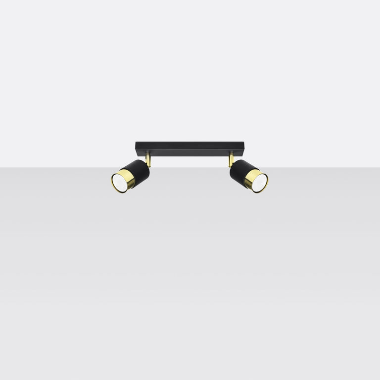 Sollux Lighting Ceiling Lamp NERO 2 Black/Golden