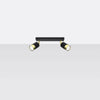Modern Sollux Lighting Ceiling Lamp NERO 2 Black/Golden