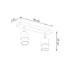 Functional Sollux Lighting Ceiling Lamp NERO 2 for Office Spaces
