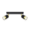 Elegant Sollux Lighting NERO 2 Ceiling Lamp in Black/Golden
