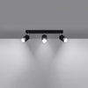 Industrial style Sollux Lighting Ceiling Lamp NERO 3 Black/Chrome