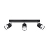 Sollux Lighting Ceiling Lamp NERO 3 Black/Chrome in modern kitchen