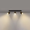 Industrial style Sollux Lighting Ceiling lamp NERO 3 black/golden