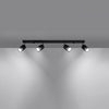 Versatile Ceiling lamp NERO 4 black/chrome for various interior styles
