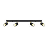 Sollux Lighting Sollux Lighting Ceiling lamp NERO 4 black/golden in modern kitchen