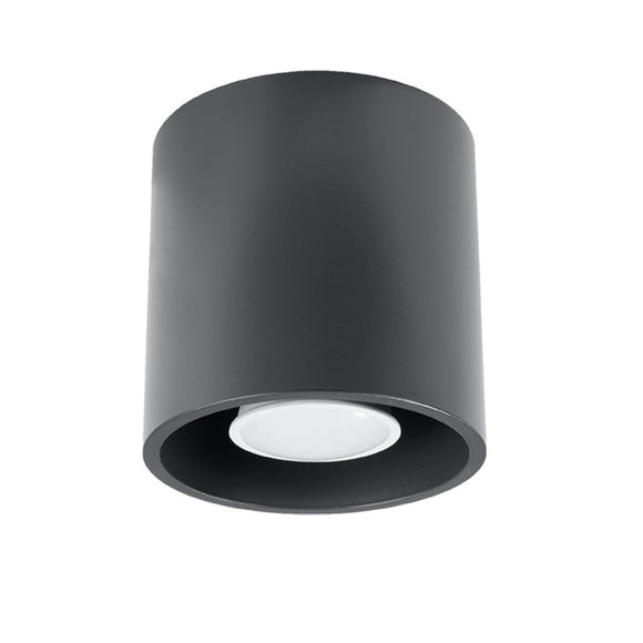 Cylinder-shaped Ceiling lamp ORBIS 1 anthracite