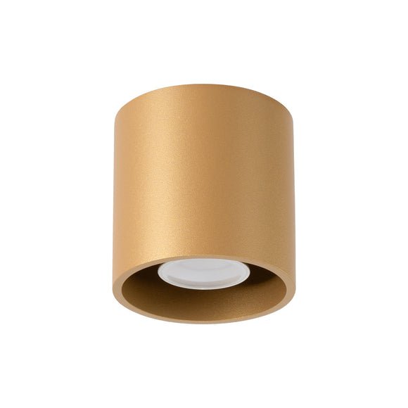 Elegant Sollux Lighting Ceiling Lamp ORBIS 1 Gold in a modern living room.
