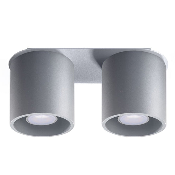 Modern ceiling lights with Orbis 2 Grey flush ceiling lamp design