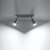 Modern lighting semi flush mount Sollux Lighting Ceiling Lamp RING 2 Chrome