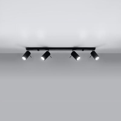 Sollux Lighting Ceiling Lamp RING 4L Black